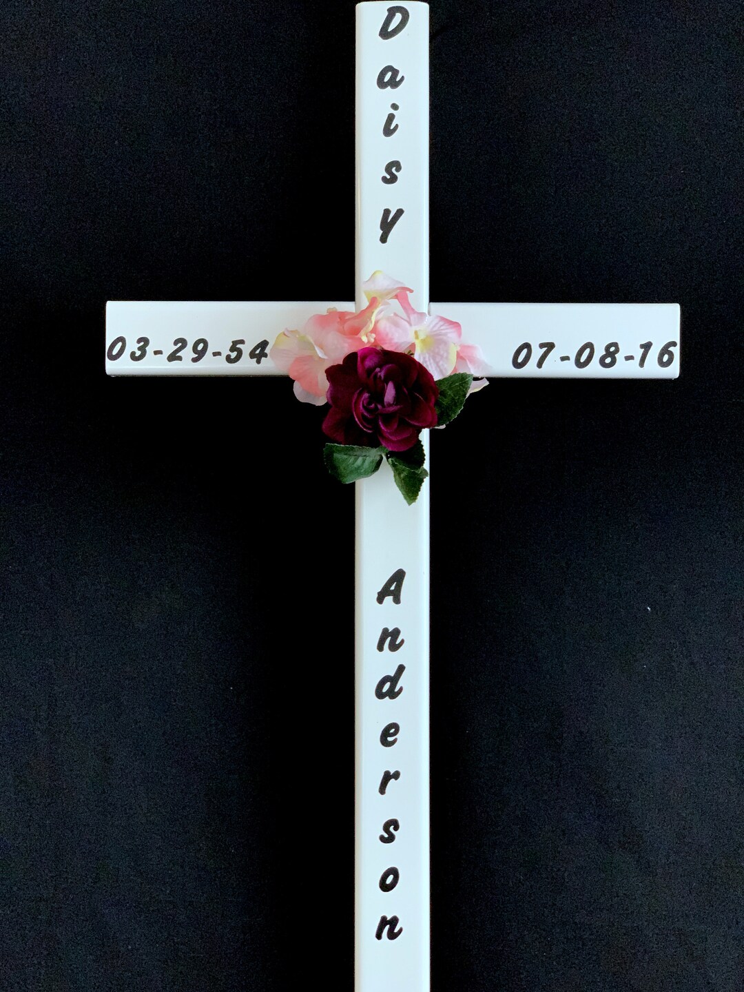 STEEL Personalized Roadside Memorial Cross// DISPLAY MODEL Etsy