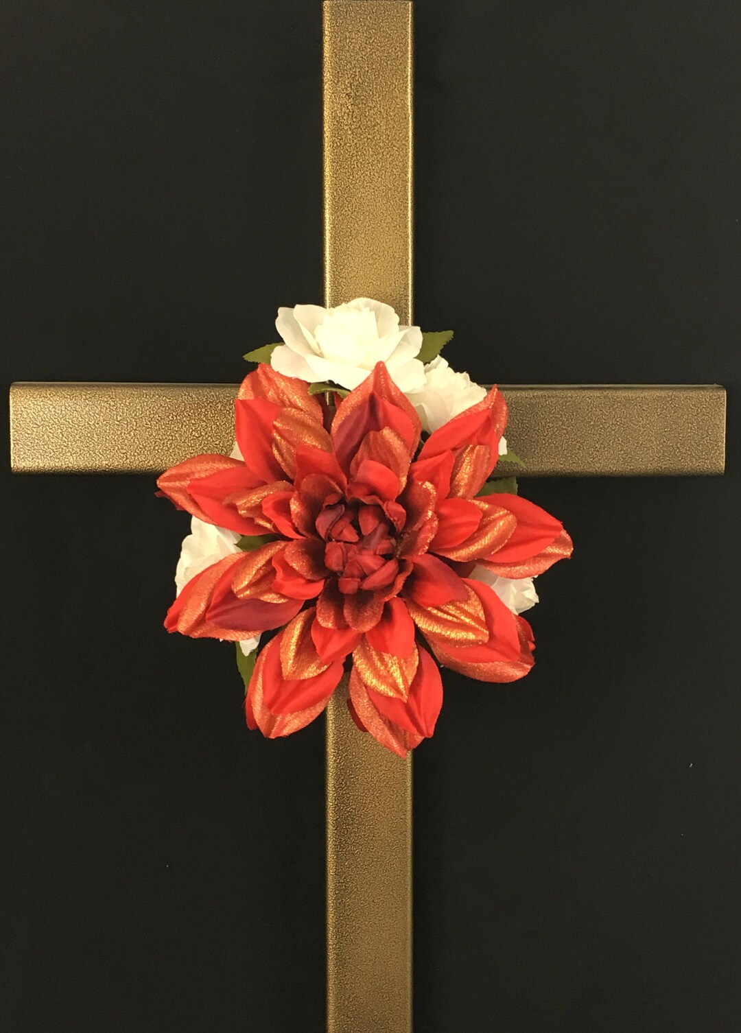 STEEL Gold Vein Memorial Cross Roadside Cross Grave Site Cross - Etsy