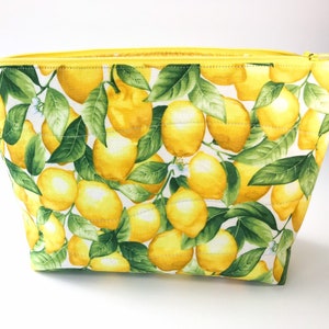 Lemons, Lemons, and More Lemons Makeup Bag, Toiletry Zippered Pouch, Travel Handbag Organizer, Perfect Storage Pouch for Crafts and Knitting