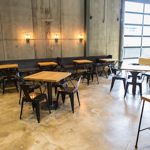 Industrial restaurant community table