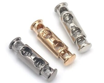 Nickel Toggles Cord Stopper Two Holes 4mm