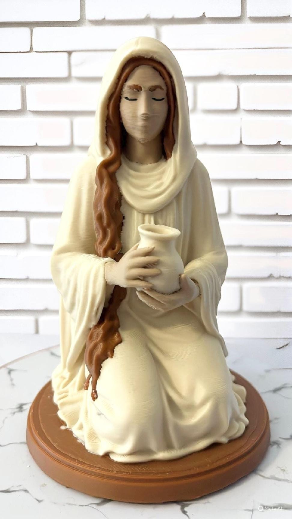 Mary Magdalene Kneeling Statue – Full Color or Pure White