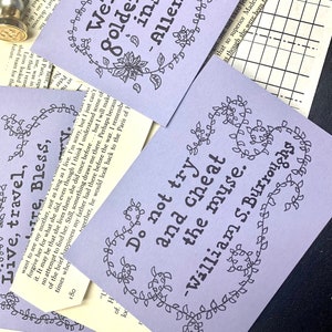 Beat Generation Quote Cards/Jack Kerouac Zitat/William S. Burroughs Zitat/Alan Ginsberg Zitat/Boho Valentine