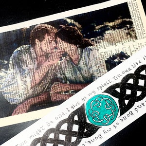 Outlander Print on Upcycled Dictionary Paper//Celtic Knot //Quote Bookmark image 1