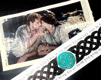 Outlander Print on Upcycled Dictionary Paper//Celtic Knot //Quote Bookmark