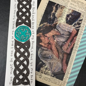 Outlander Print on Upcycled Dictionary Paper//Celtic Knot //Quote Bookmark image 3