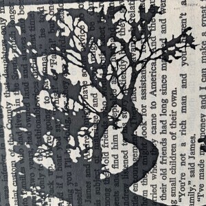 Gone With The Wind's Tara Black & White Print on Upcycled Novel Paper//Scarlett O'Hara//Rhett Butler image 7