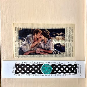 Outlander Print on Upcycled Dictionary Paper//Celtic Knot //Quote Bookmark image 7