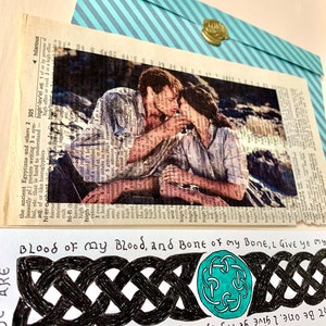 Outlander Print on Upcycled Dictionary Paper//Celtic Knot //Quote Bookmark image 5