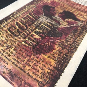 Gone With The Wind Color Print//Scarlett & Rhett Movie Poster on Upcycled Paper from the Novel! image 2