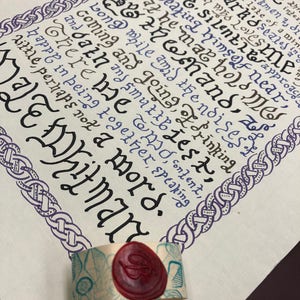 Um vislumbre de Walt Whitman Poema de arte com palavras feitas à mão // Caligrafia // Arte original // Fronteira celta