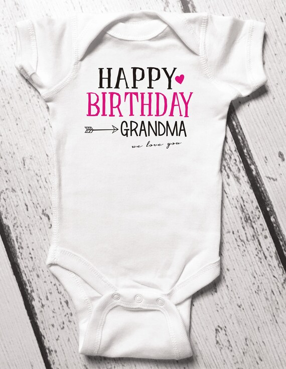 Joyeux Anniversaire Mamie Bebe Body Chemise Anniversaire De Etsy Joyeux Anniversaire Mamie Bebe Body Chemise Anniversaire De Etsy