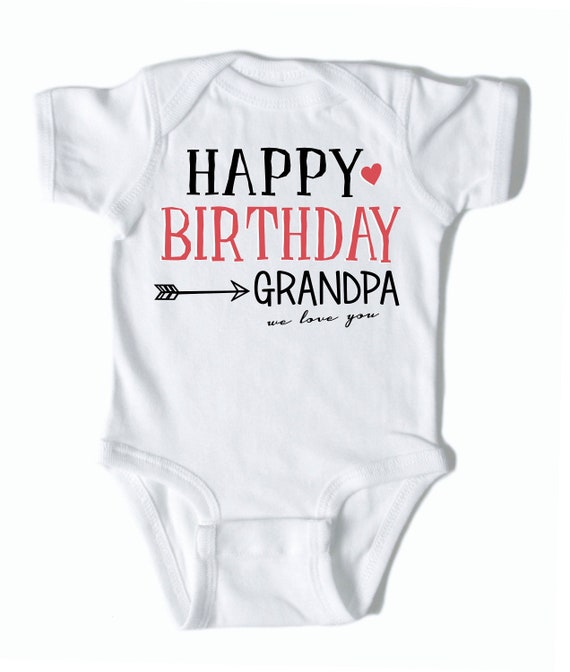 happy birthday grandpa onesie
