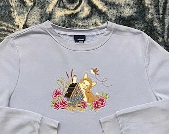 Vintage cat crewneck Clearance