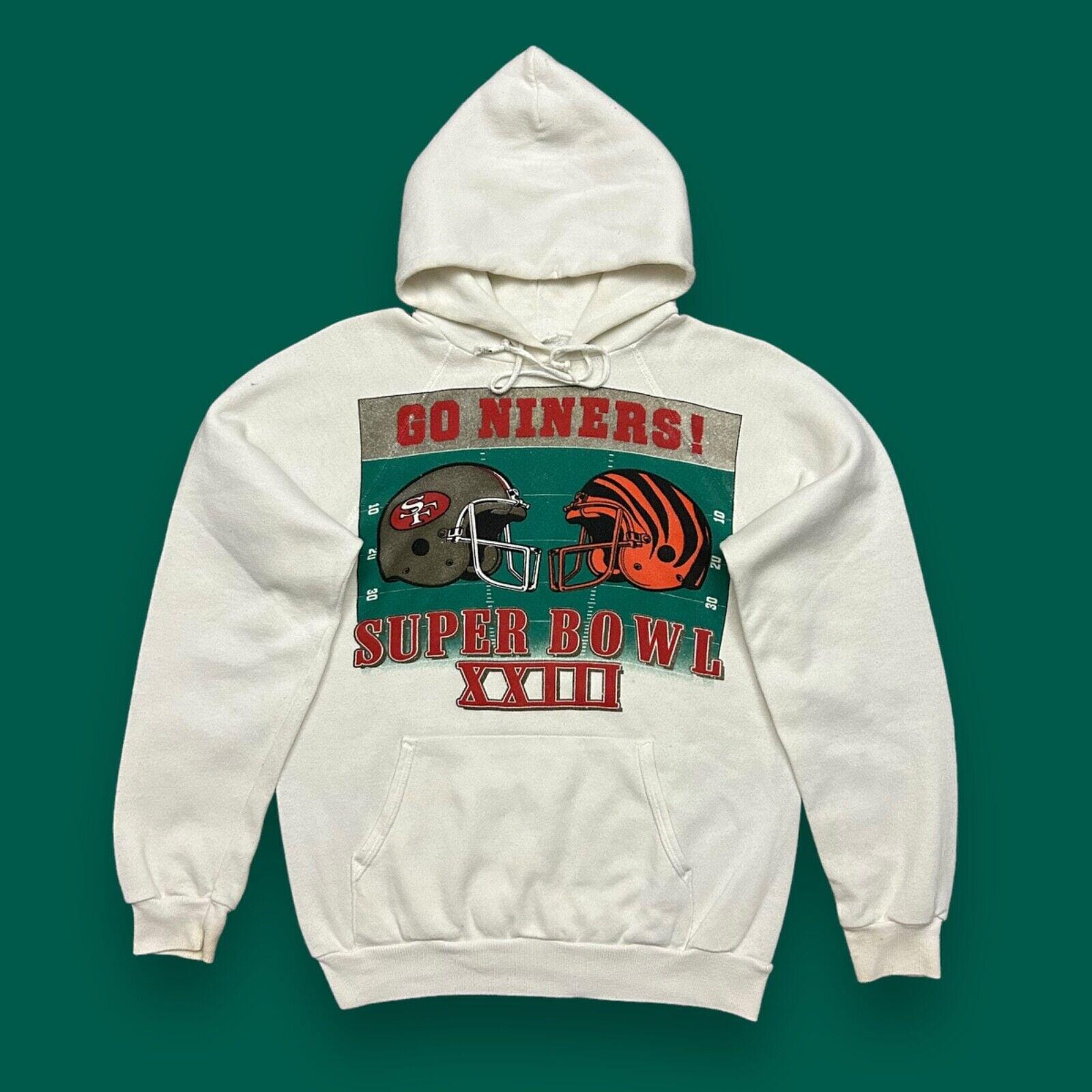Vintage 80s Super Bowl Hoodie XXIII 1989 San Francisco 49ers Raglan Sweatshirt Etsy UK