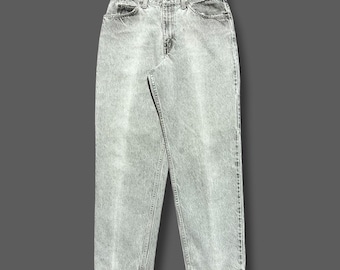 Jean en denim vintage gris délavé des années 90, coupe décontractée Brittania 30 x 30, coupe unisexe