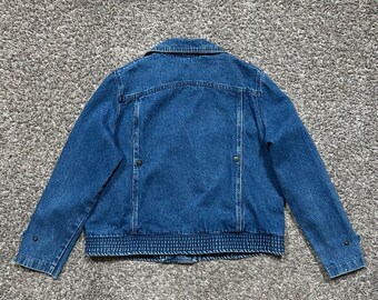 ジャケット・アウター [SullneArchives] 90s Wool Mode Blouson Vintage Denim Jacket Double Breasted 90s Y2k Snap Button