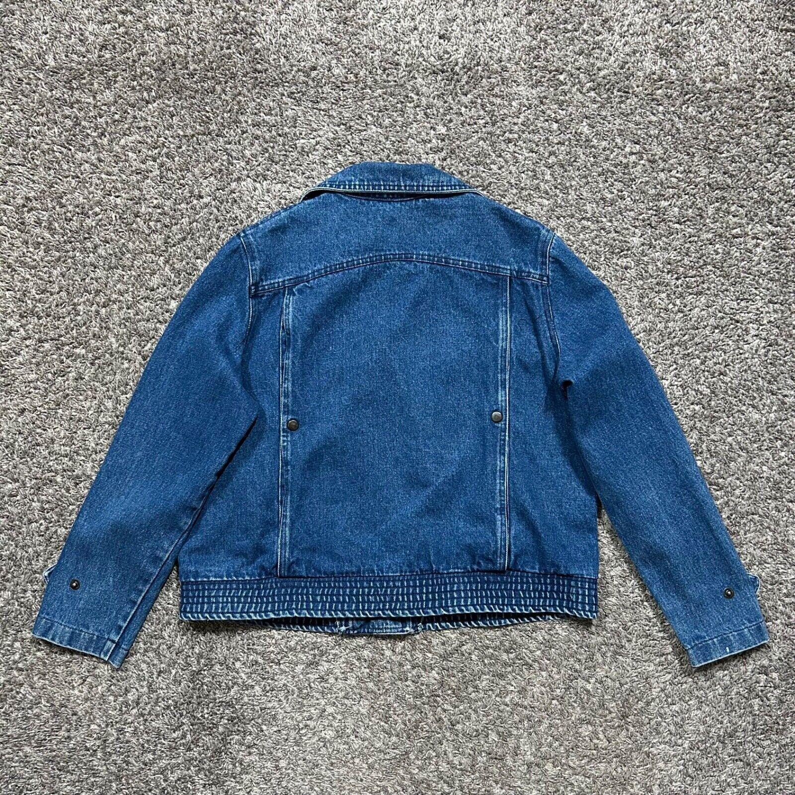 ジャケット・アウター 90s DOUBLE SHOCK 2way denim jacket BLK Vintage Denim Jacket Double Breasted 90s Y2k Snap Button
