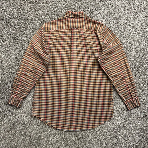 Vintage Plaid Check Shirt 80s 90s Cotton Flannel … - image 7