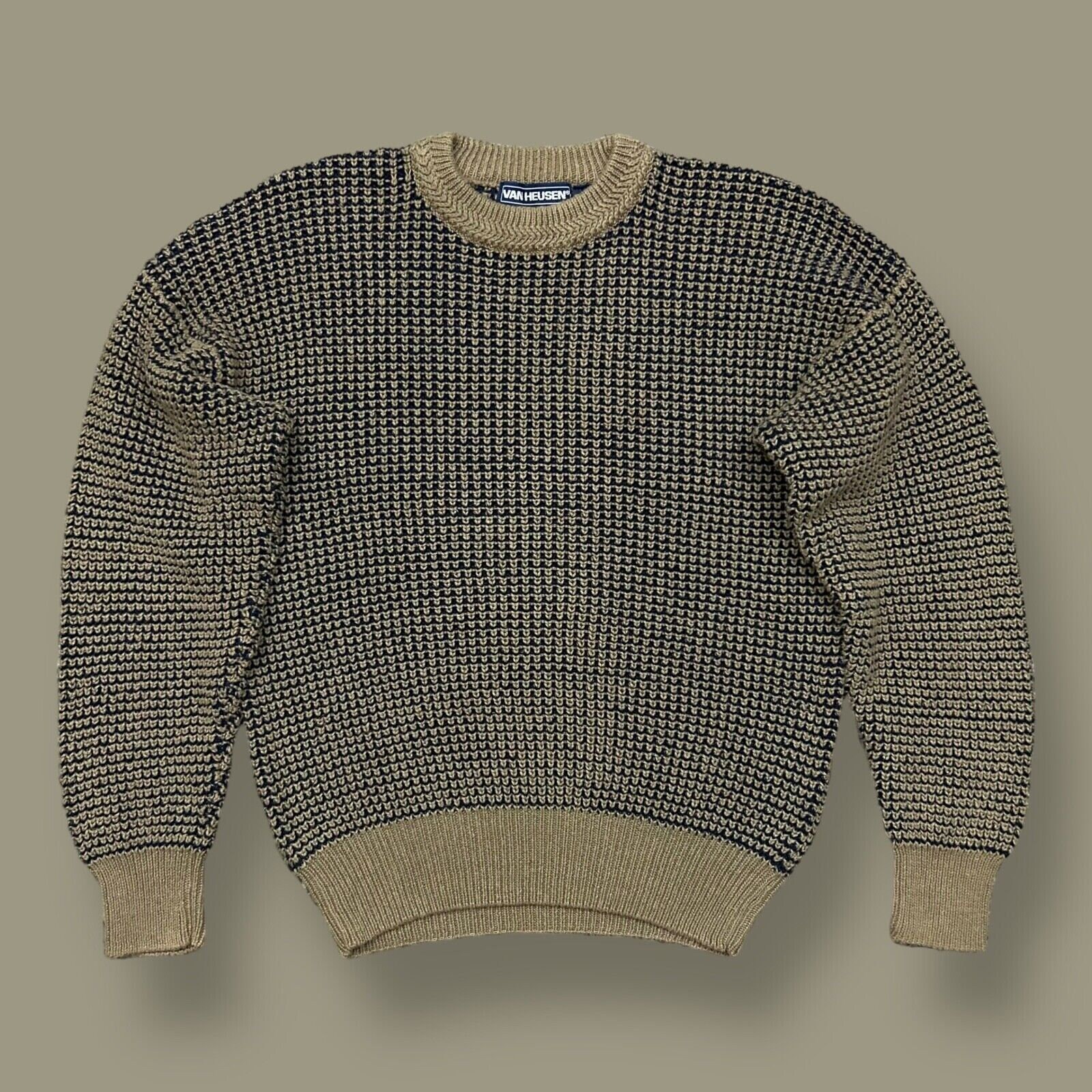 Vintage Houndstooth Sweater Crewneck Pullover Chunky Knit 90s - Etsy