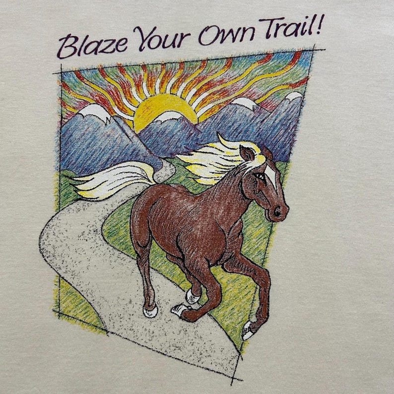 Vintage Girl Scouts Shirt Troop Leader Horse Art Graphic Tee 90s XL image 2