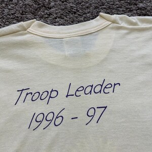 Vintage Girl Scouts Shirt Troop Leader Horse Art Graphic Tee 90s XL image 6