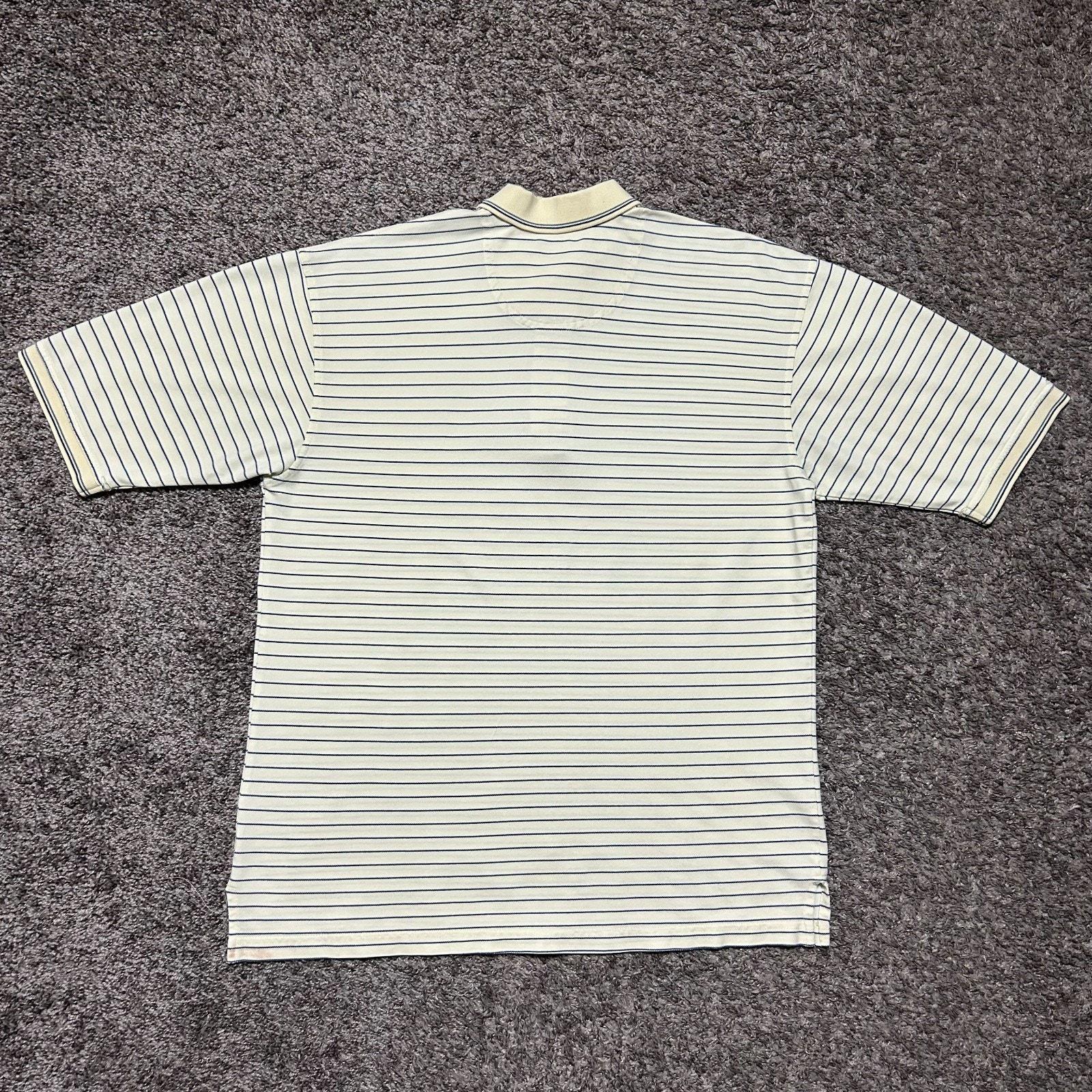 Vintage 90s Golf Shirt Polo Shirt Striped Short Sleeve Cotton