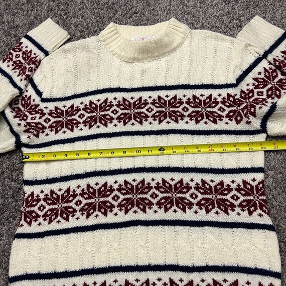 Vintage Knit Sweater 70s 80s Soft Knit Crewneck P… - image 5