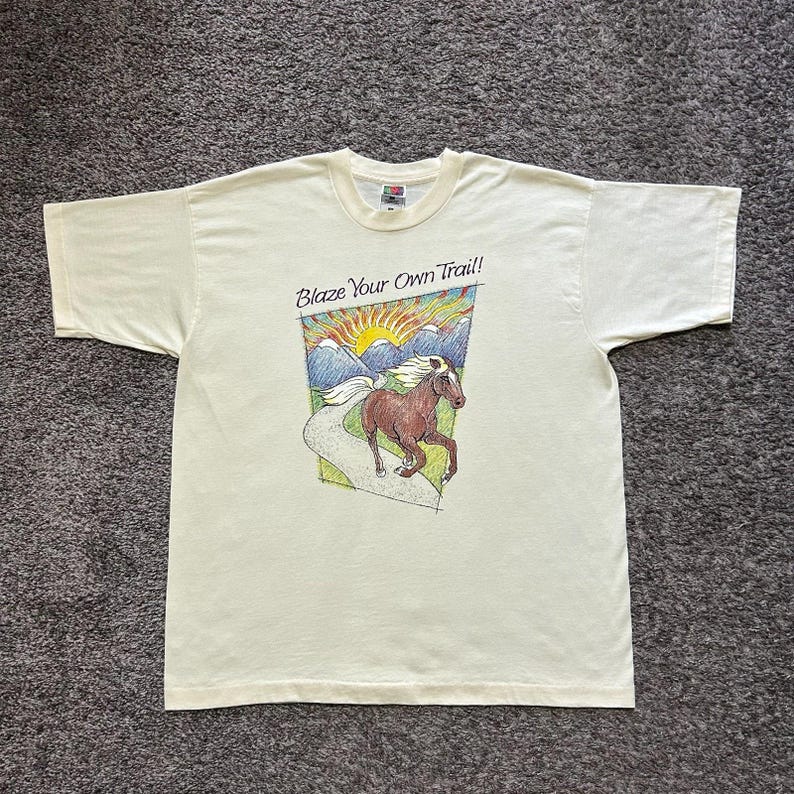 Vintage Girl Scouts Shirt Troop Leader Horse Art Graphic Tee 90s XL image 7