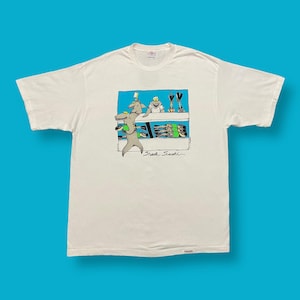 vintage requin sushi fou chemises des années 80 t-shirt graphique Aloha Hawaii blanc XL