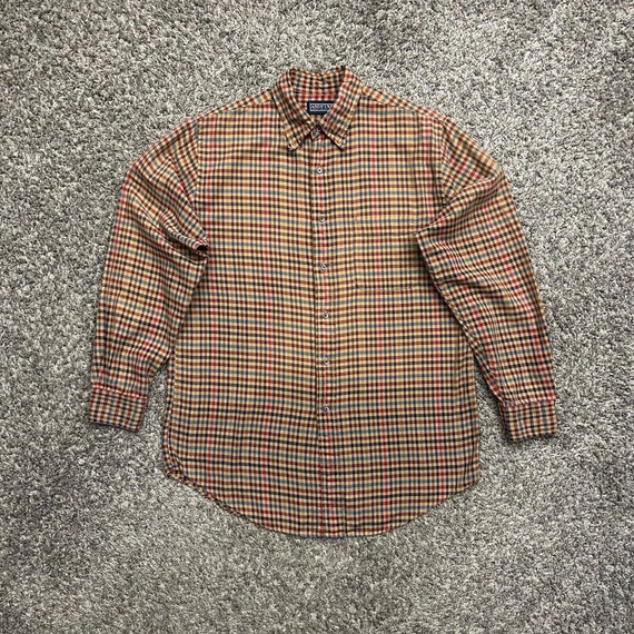 Vintage Plaid Check Shirt 80s 90s Cotton Flannel … - image 8