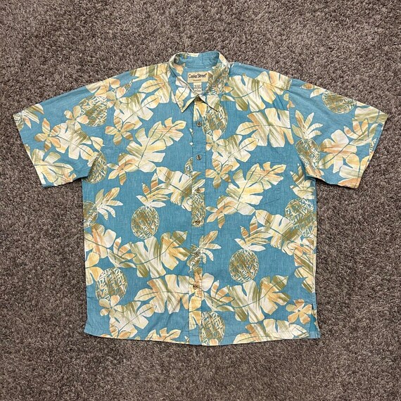 Vintage Hawaiian Shirt Floral Aloha Button Up Pin… - image 5