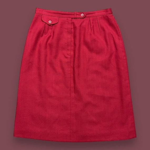 Vintage 70s Skirt Union Made Dark Red Size 14 Kor… - image 1