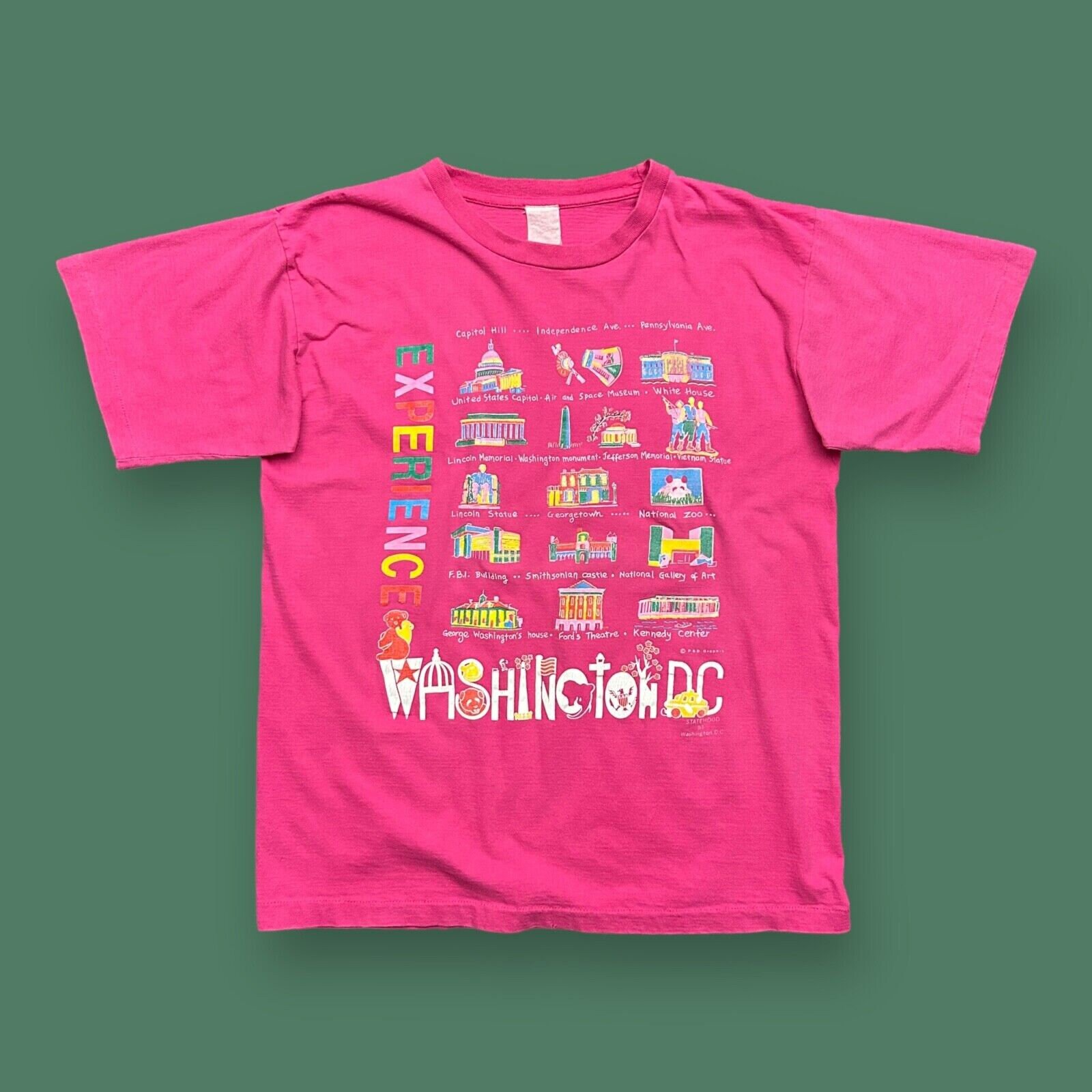 Vintage Washington DC Shirt 80s 90s Graphic Tee Souvenir