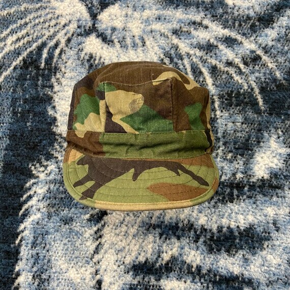 Vintage Woodland Camo Hat USMC Utility 
