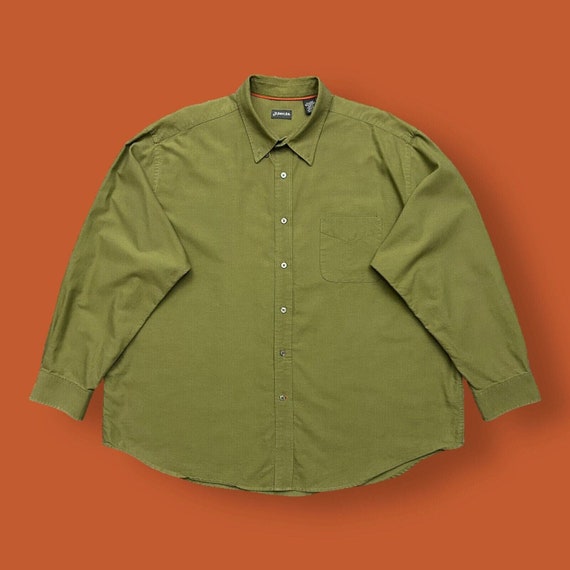 Vintage Button Up Shirt St Johns Bay Army Green M… - image 1