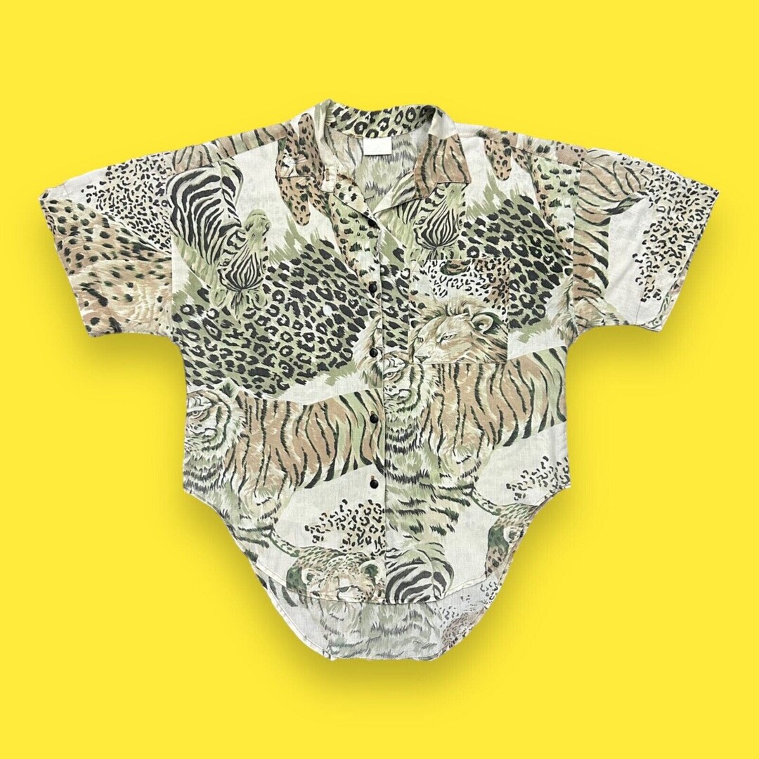 Vintage Safari Print Button Down - L/XL