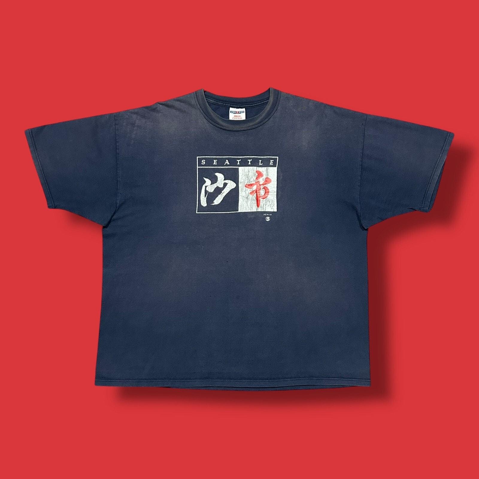 Vintage 90s Grunge Graphic Tee: Sun Faded Seattle Shirt XL
