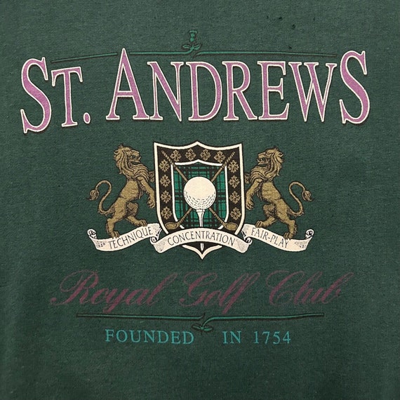 Vintage 90s St Andrews Royal Golf Club Van Heusen… - image 4