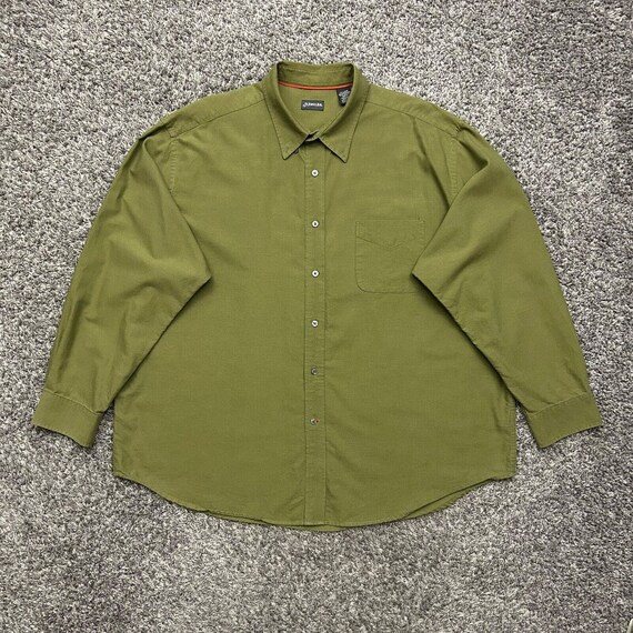 Vintage Button Up Shirt St Johns Bay Army Green M… - image 4