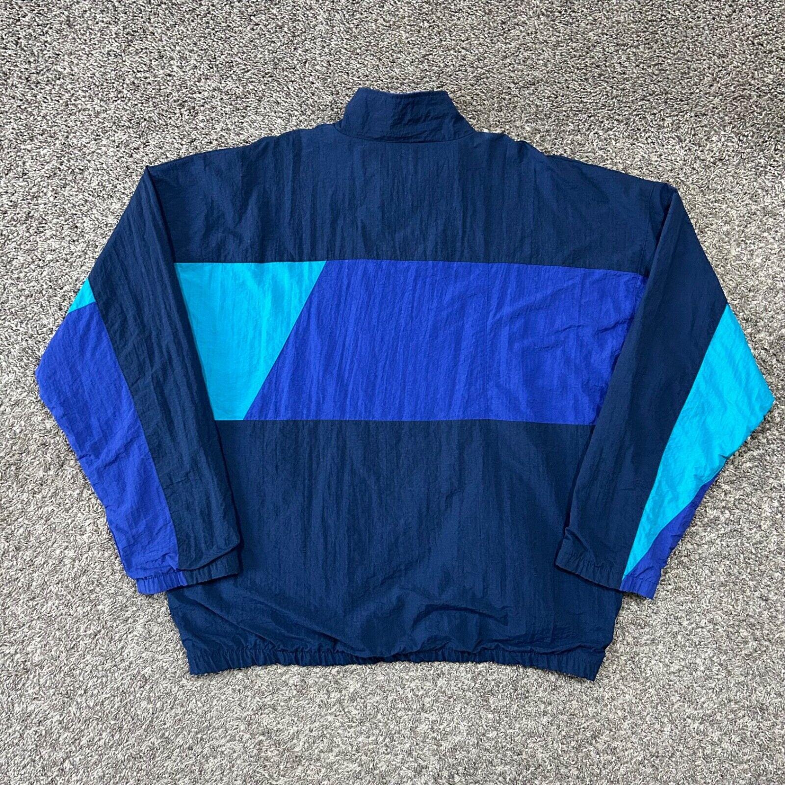 Vintage Windbreaker Jacket Full Zip Nylon 80s 90s Lined Tracksuit