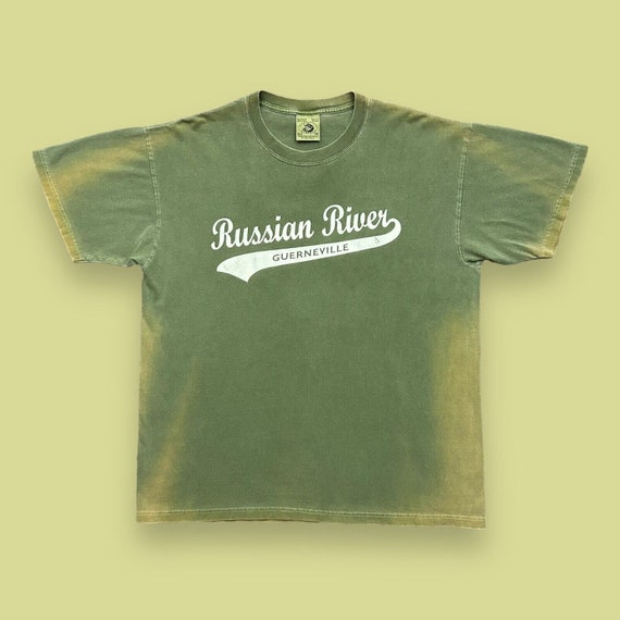 Vintage Pigment Dyed Sun Faded Shirt Russian Rive… - image 1