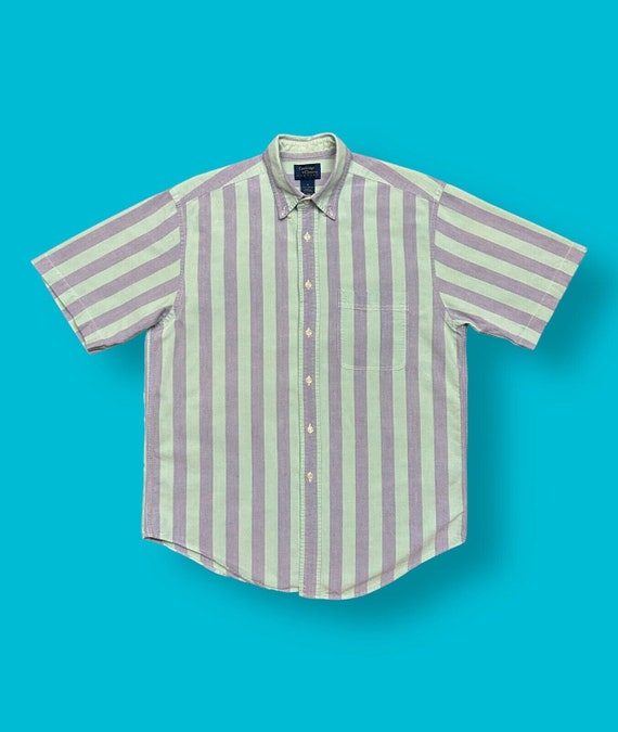 Men's vintage pastel stripe long sleeve shirt /xl main image 0