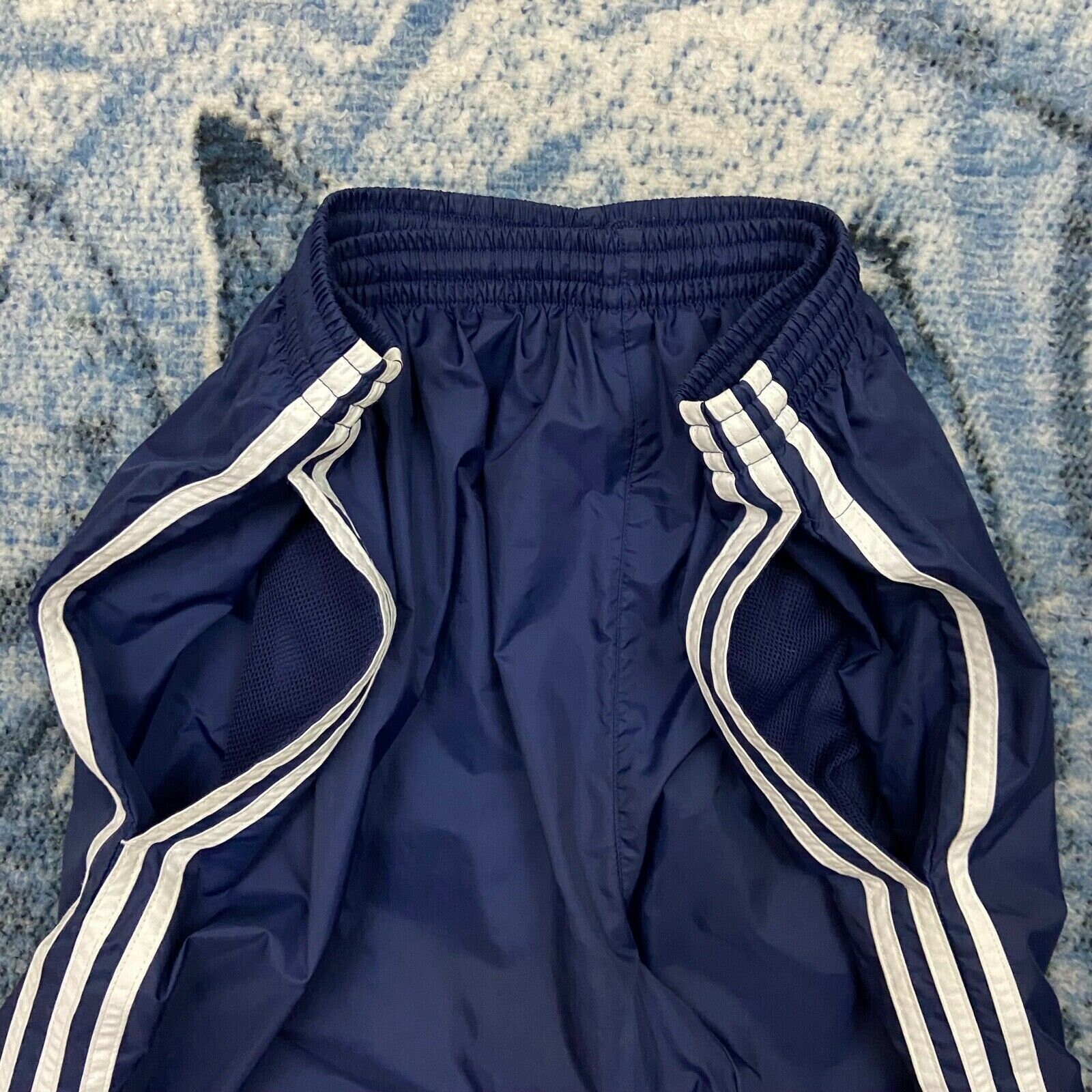 Vintage Adidas Nylon Track Pants Striped 90s Mens XL Navy Blue Etsy