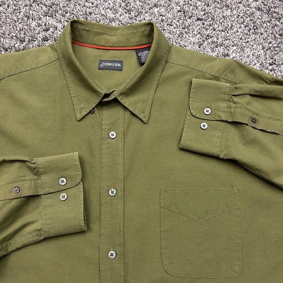 Vintage Button Up Shirt St Johns Bay Army Green M… - image 2