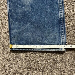 Vintage Wrangler FR Jeans Flame Resistant Dark Blue Distressed Workwear 38x33 image 9