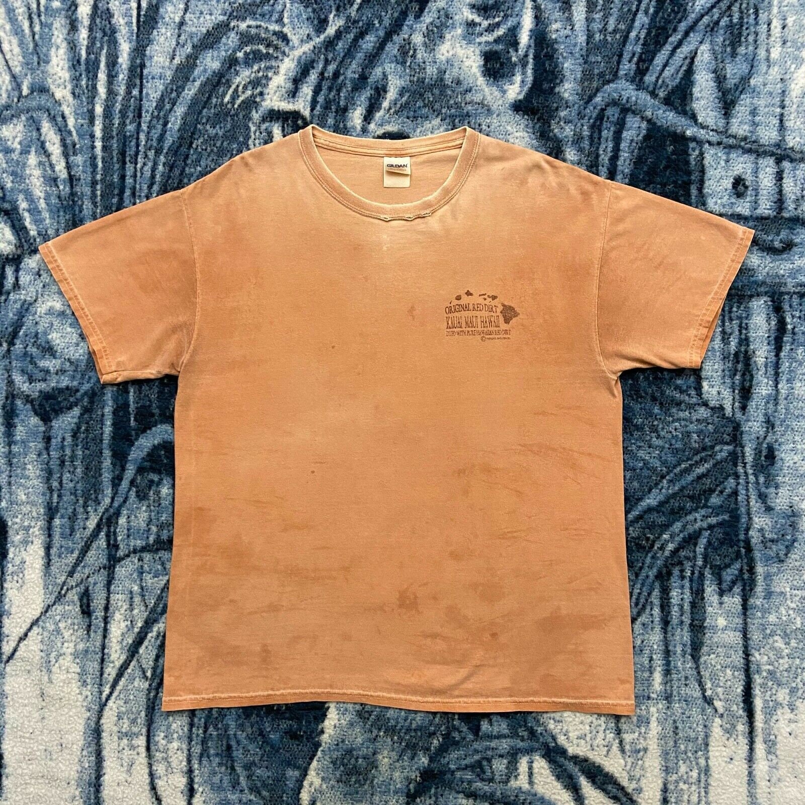 Vintage Garment Dyed Shirt Kauai Hawaii Red Dirt Thrashed y2k | Etsy