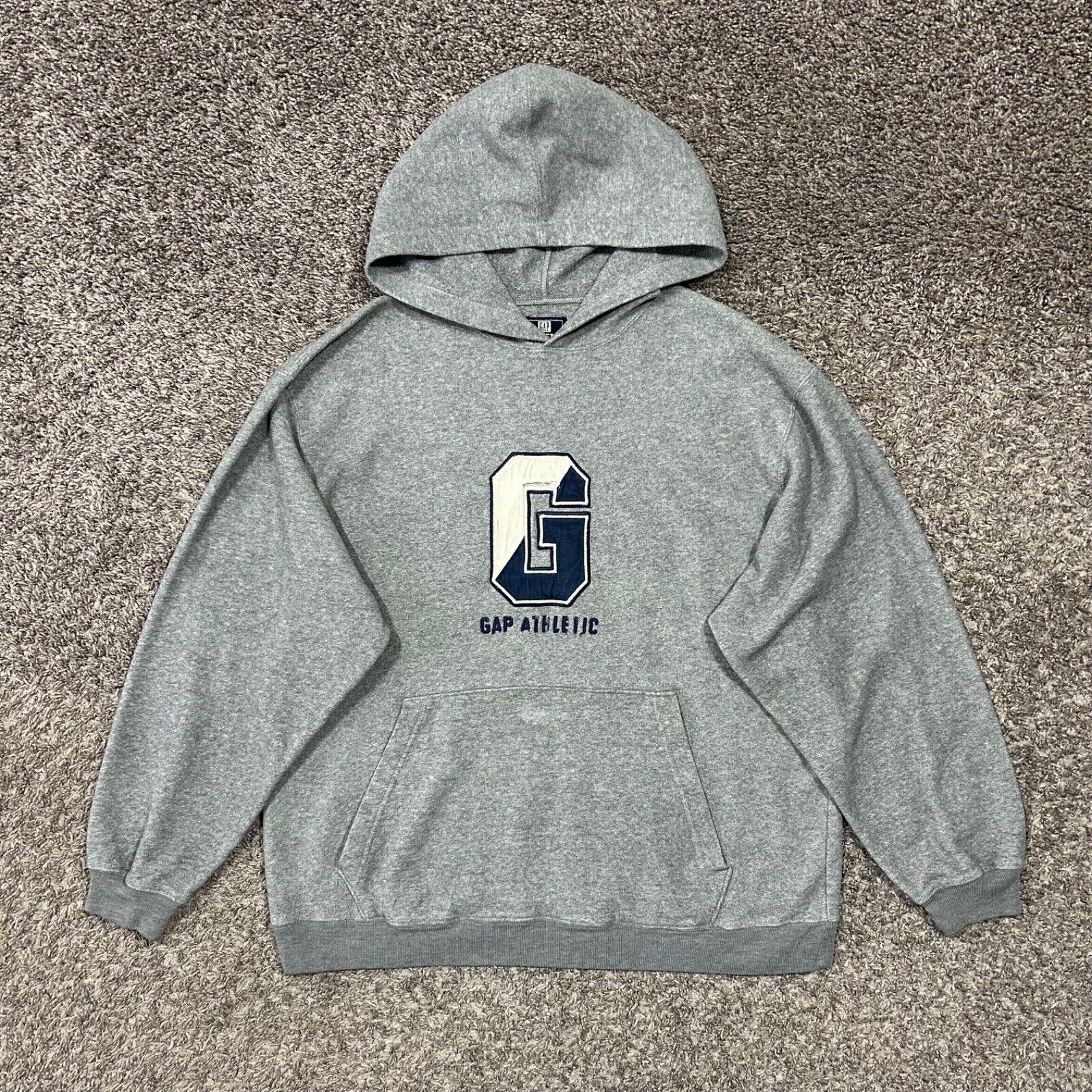 Vintage GAP Athletic Fleece Hoodie Pullover Sweatshirt 90s Y2k