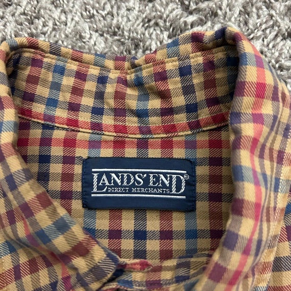 Vintage Plaid Check Shirt 80s 90s Cotton Flannel … - image 3