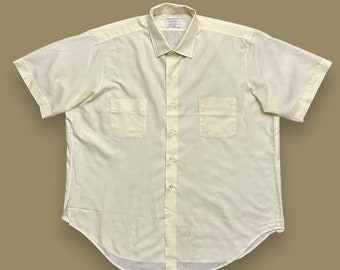 Vintage 50s Arrow Shirt Sanforized Button Down Decton Mitoga Polyester Blend 2X/3X